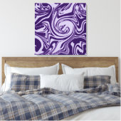こぼれ – 紫 キャンバスプリント (インサイチュ (寝室))