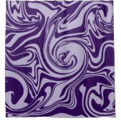 こぼれ – 紫 シャワーカーテン (正面)