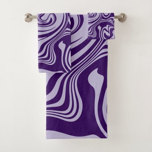 こぼれ – 紫 バスタオルセット (インサイチュ)