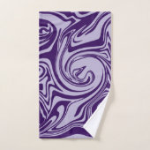 こぼれ – 紫 バスタオルセット (ハンドタオル)