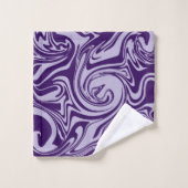 こぼれ – 紫 バスタオルセット (ウォッシュタオル)