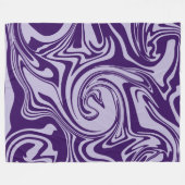 こぼれ – 紫 フリースブランケット (正面(横))