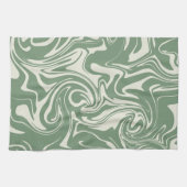 こぼれ – 緑 キッチンタオル (横)