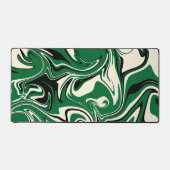 こぼれ – 緑、クリーム、黒 デスクマット (正面)