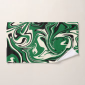 こぼれ – 緑、クリーム、黒 バスタオルセット (ハンドタオル)