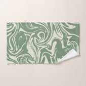 こぼれ – 緑 バスタオルセット (ハンドタオル)