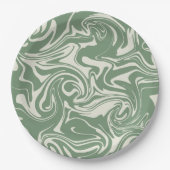 こぼれ – 緑 ペーパープレート (正面)