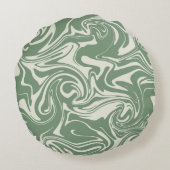 こぼれ – 緑 ラウンドクッション (裏面)