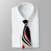 こぼれ – 赤、灰色、黒、およびボーン白 ネクタイ (タイ)