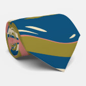 こぼれ – 青、オリーブグリーン、ピンクとクリーム ネクタイ (ロール)