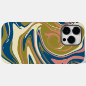 こぼれ – 青、オリーブグリーン、ピンクとクリーム Case-Mate iPhoneケース (裏面 (横))