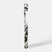 こぼれ – 黒、グレー、クリーム iPhoneケース (左側面)