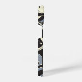 こぼれ – 黒、グレー、クリーム iPhoneケース (右側面)