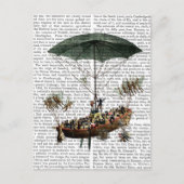 こまめに縁座と飛んでいる生き物 ポストカード (正面)