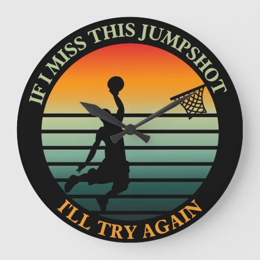 こもしこ恋しく思のジャンプショットは再びWall Clockを試す ラージ壁時計 (正面)