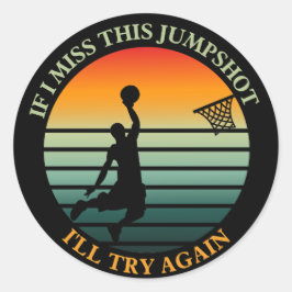 こもしこ恋しく思のジャンプショットもう一度ステッカーしてみる ラウンドシール