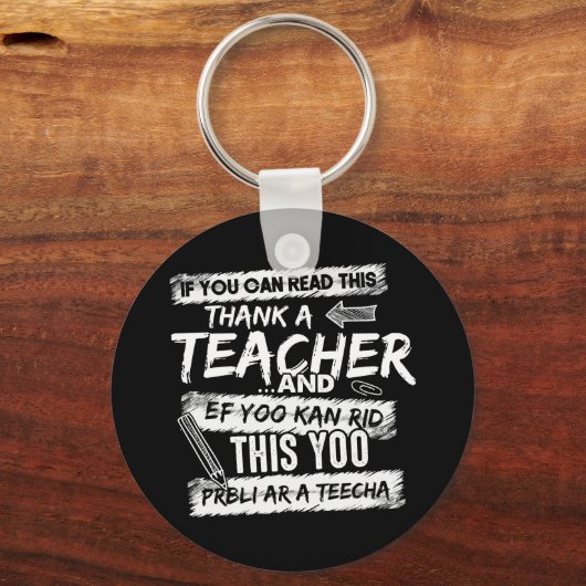 こもしこ読こ感謝していこと先生 キーホルダー (正面)