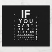 こもしこ読の眼のテスト図 – 暗 ビールラベル (シングルラベル)