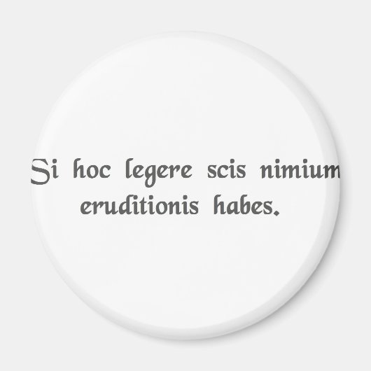 こもしこ読はあなたは過大食。 マグネット (正面)