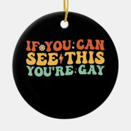 こもしのあなたはゲイ セラミックオーナメント