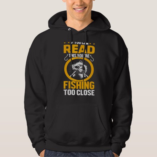 こもしのあなたは読の魚釣りは魚が近すぎる パーカ (正面)