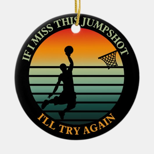 こもしの恋しく思ジャンプショットもう一度オーナメント セラミックオーナメント (正面)