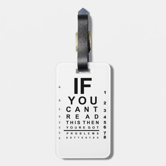 こもしの眼読試し図が見える ラゲッジタグ (裏面縦)