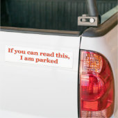 こもしれ読できるわ、私は2を駐車中 バンパーステッカー (トラック上)