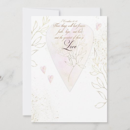 こもっとも偉大そは愛・クリスチャン空白のだ 招待状 (正面)