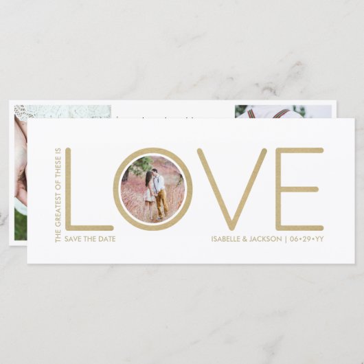 こもっとも偉大の写真はLove 3ユニーク結婚の (正面/裏面)