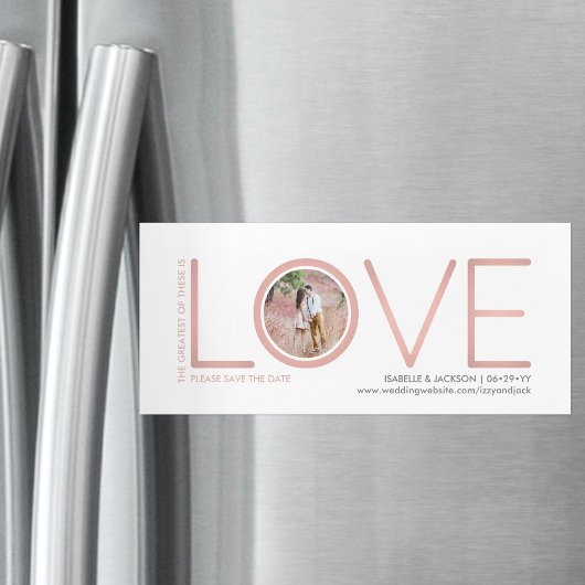 こもっとも偉大れの愛の写真の日付を保存 マグネット招待状