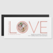 こもっとも偉大れの愛の写真の日付を保存 マグネット招待状 (正面/裏面)