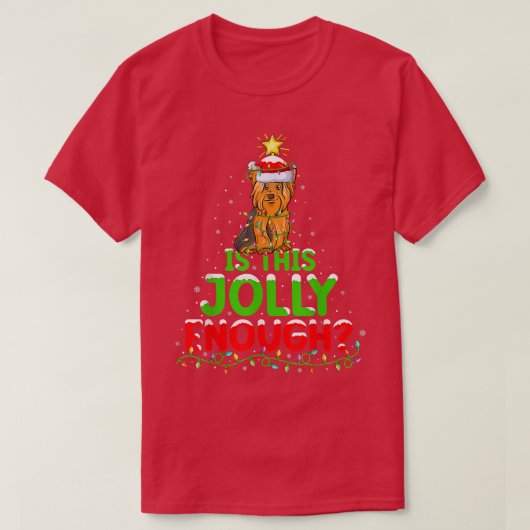 これおもしろいで十分なヨークすてきシャー・テリア・クリス Tシャツ (デザイン正面)
