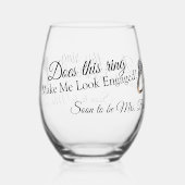 これおもしろいで見えるの婚約したか? ステムなしワイングラス (正面)