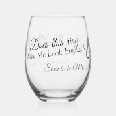 これおもしろいで見えるの婚約したか? ステムなしワイングラス (裏面)