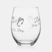 これおもしろいで見えるの婚約したか? ステムなしワイングラス (右)