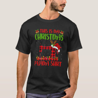 これおもしろいは私のクリスマスパジャマ裁縫クリスマス Tシャツ