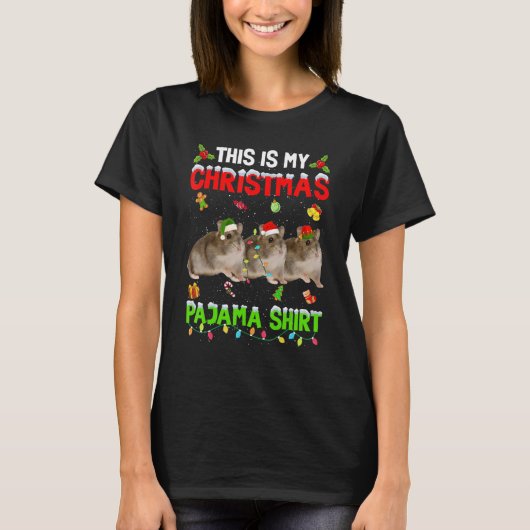 これおもしろいは私のクリスマスpajamaクリスマスハムスターsqu tシャツ (正面)