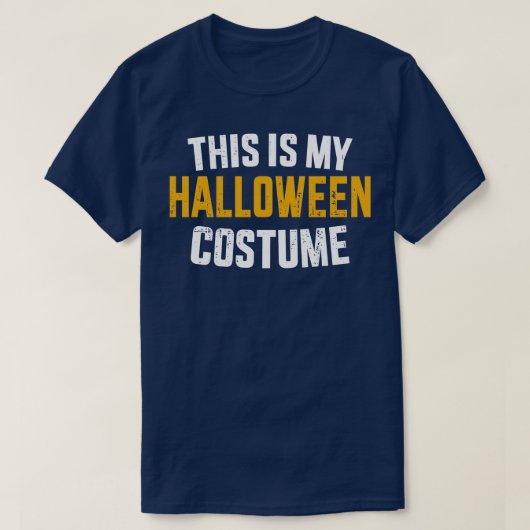 これおもしろいは私のハロウィーンの怠惰な衣装 Tシャツ (デザイン正面)
