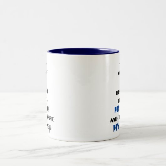 これおもしろいは私のパーソナライズされたサーカス私のサル ツートーンマグカップ (中央)