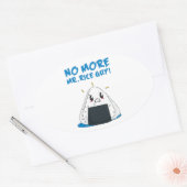 これおもしろい以上米屋さん 楕円形シール (封筒)