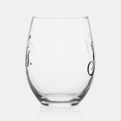 これからの花嫁さん、婚約者のためのオーダーメイドギフト ステムなしワイングラス (左)