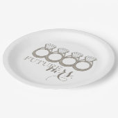 これから結婚する花嫁のためのダイヤモンドエンゲージリング ペーパープレート (アングル)