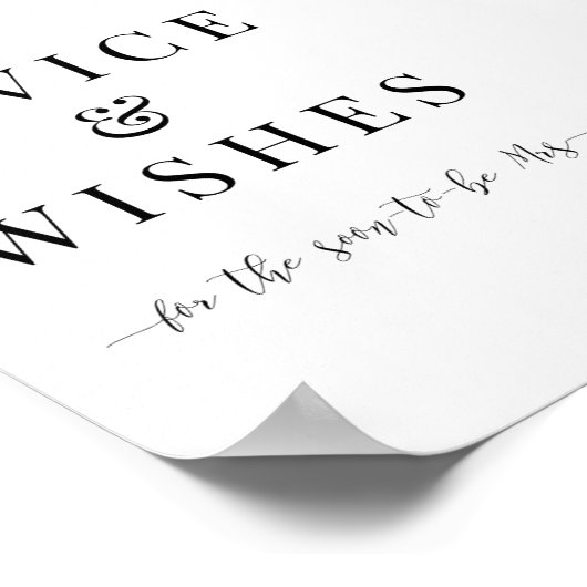 これから結婚する花嫁へのアドバイスと願い ポスター (角)