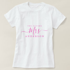 これから結婚する○○さん おしゃれなスクリプト カスタム名 花嫁 Tシャツ