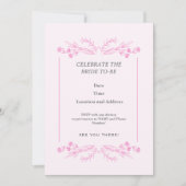 これから花嫁になる人を祝おう 招待状 (正面)