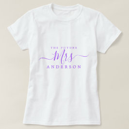 これからMrs.になるおしゃれなスクリプトカスタム名前花嫁 Tシャツ