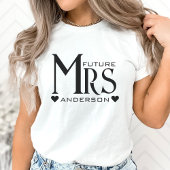 これからMrs.になる花嫁のウェディングエンゲージメントハート Tシャツ