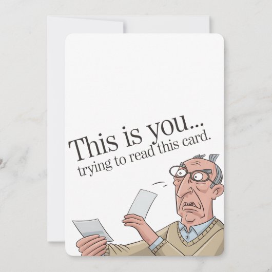 これがあなたがこのカードを読もうとしている様子 面白いパパ シーズンカード (正面)