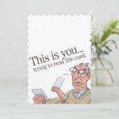 これがあなたがこのカードを読もうとしている様子 面白いパパ シーズンカード (スタンド正面)